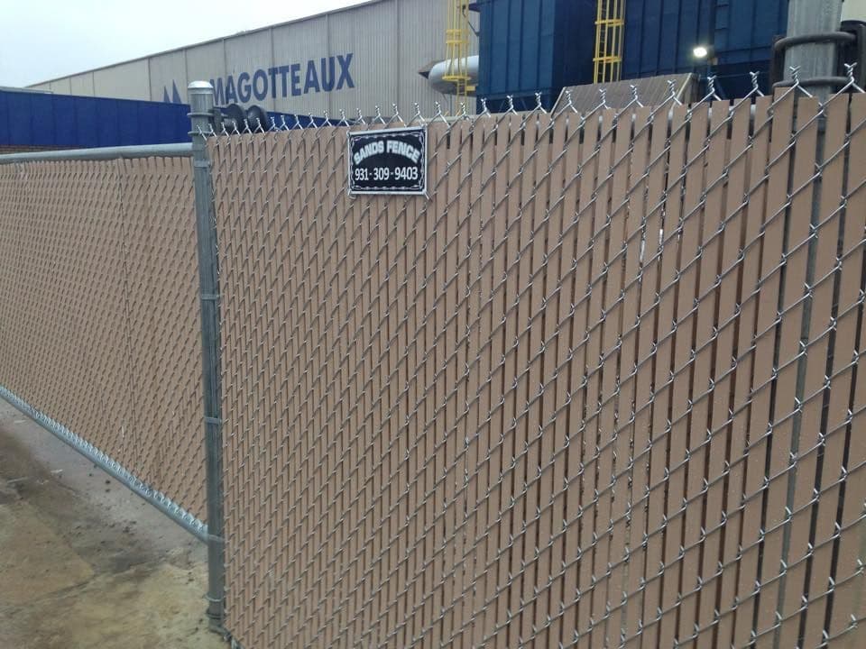 Chain Link Privacy Slat Industrial Fence