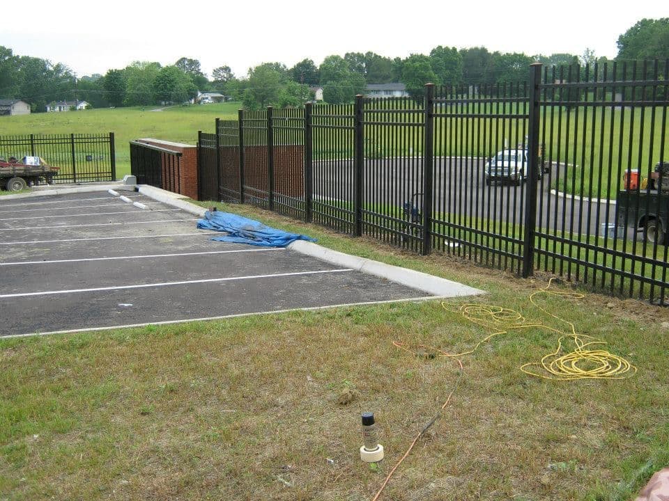 Ornamental Aluminum Parking Lot Fence