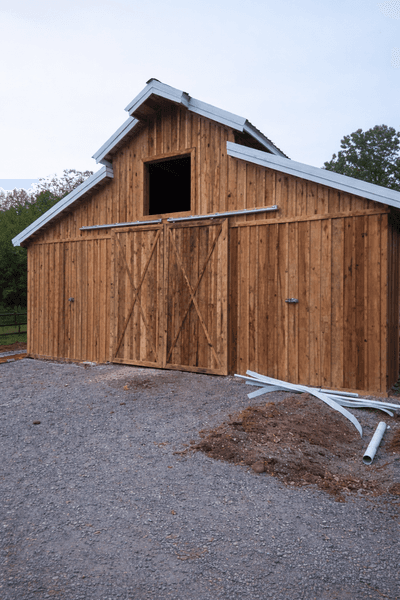 Sands Fence Barn Construction